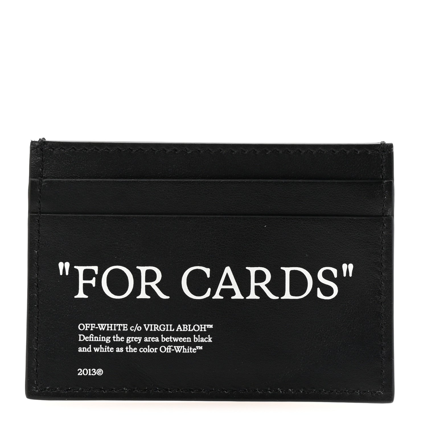 Off-White Calfskin For Cards Card Holder Black 1 of 7