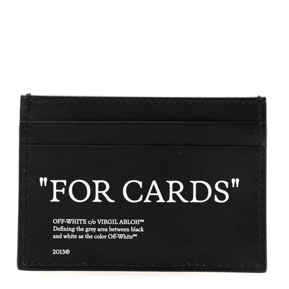 Off-White Calfskin For Cards Card Holder Black 1 of 7