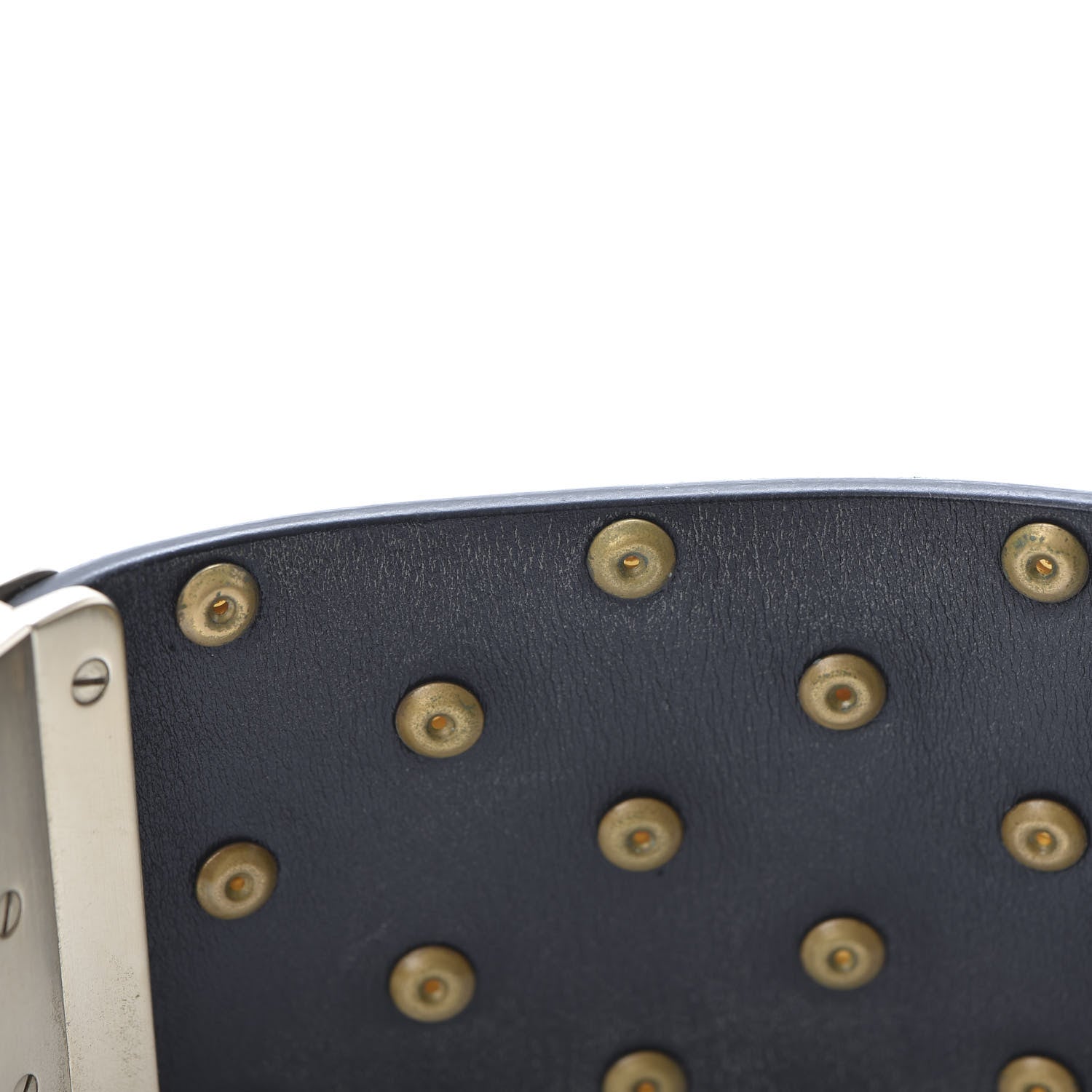 Chanel Lambskin Calfskin Pearl CC Cuff Bracelet Black Gold 6 of 7