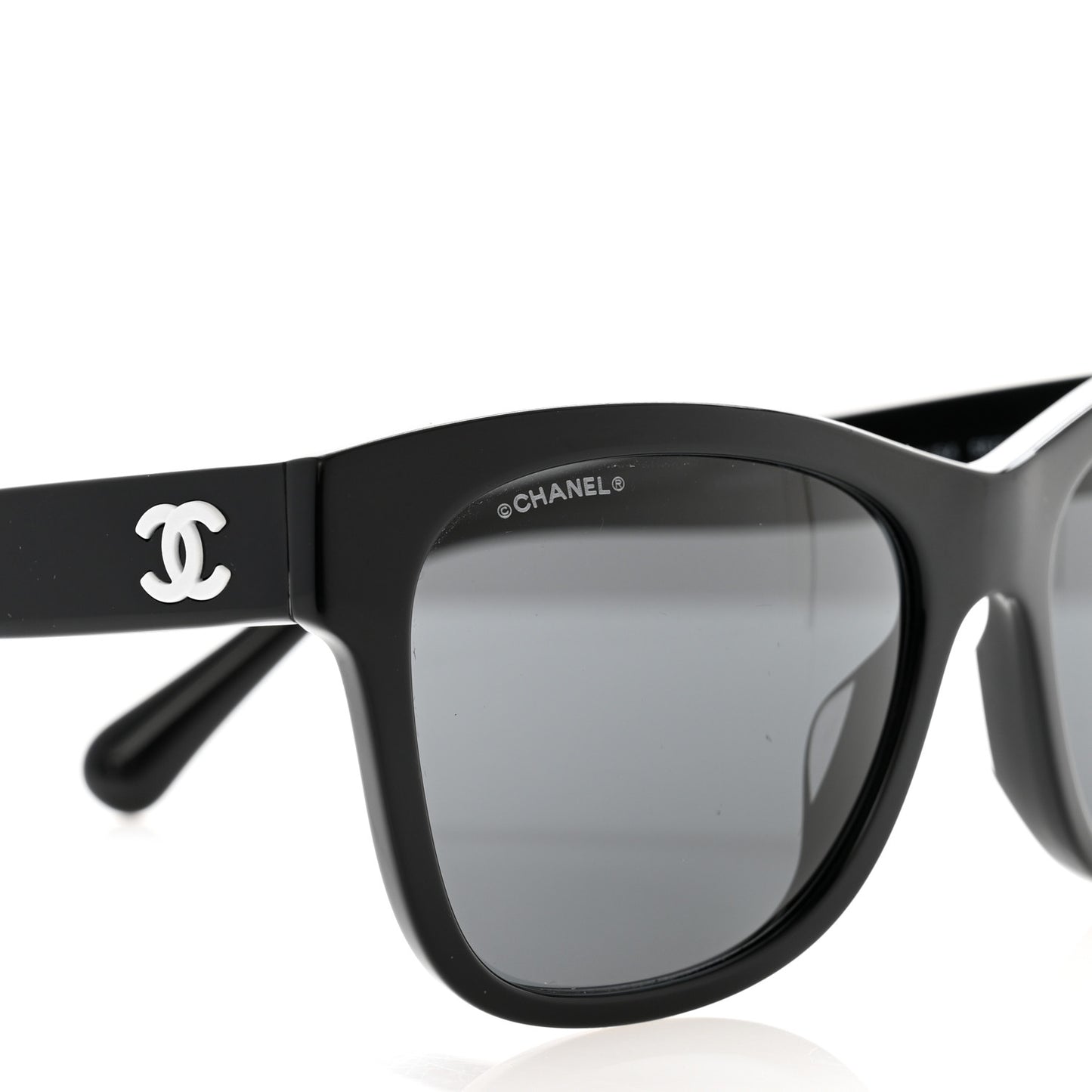 Acetate Square CC Sunglasses 5380-A Black