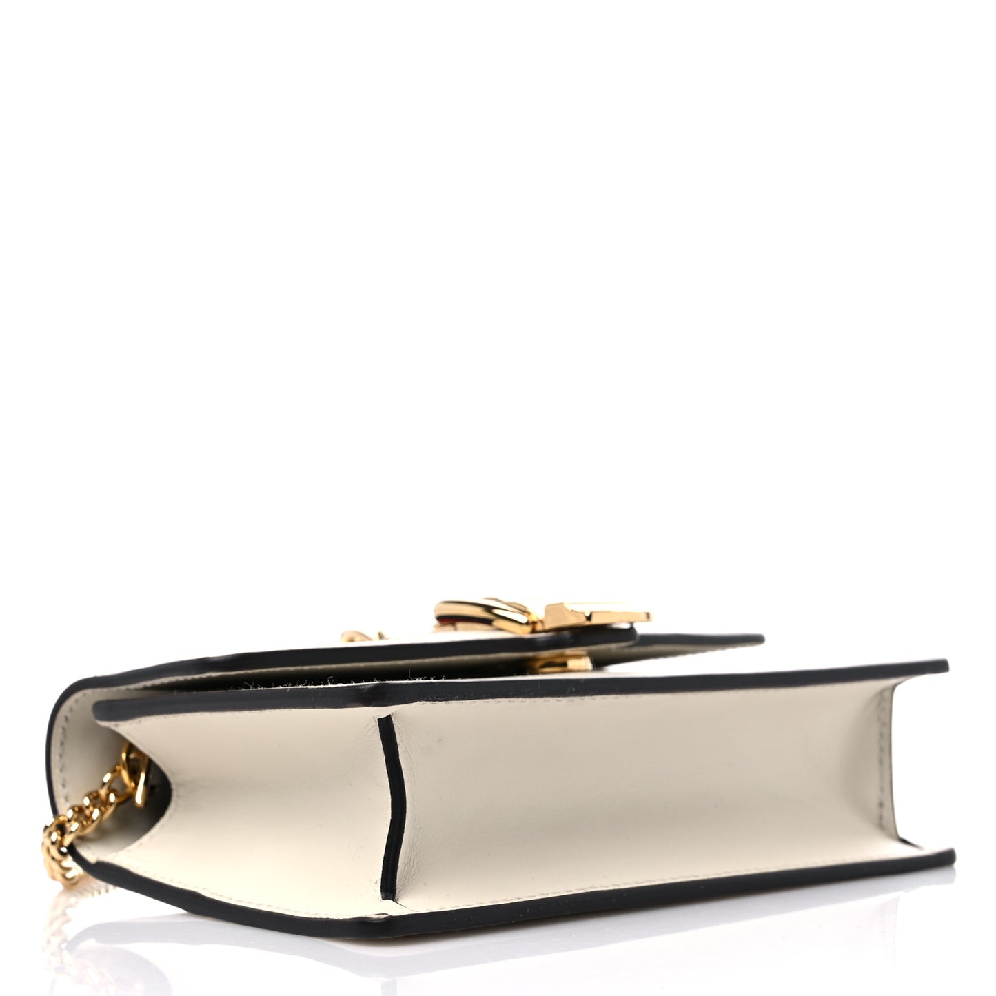 Calfskin Super Mini Sylvie Chain Shoulder Bag White
