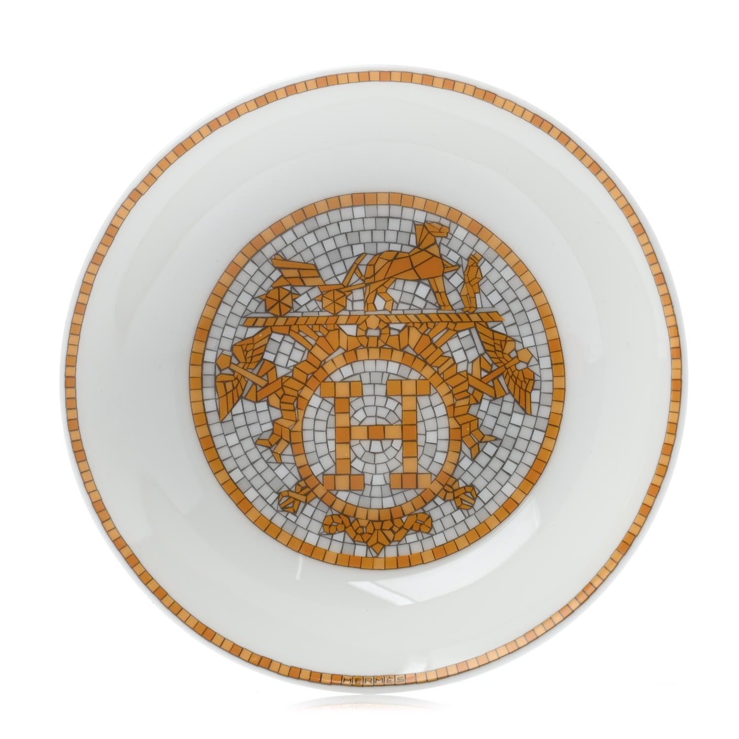 Hermes Porcelain Mosaique au 24 Soy Dish 1 of 4