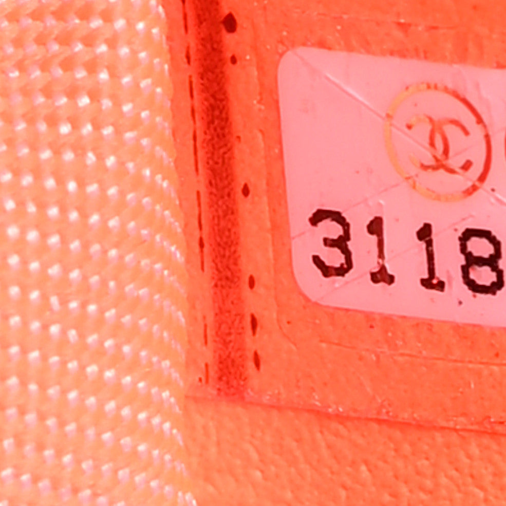 Chanel Mixed Fibers Small Deauville Tote Pink Orange 7 of 10