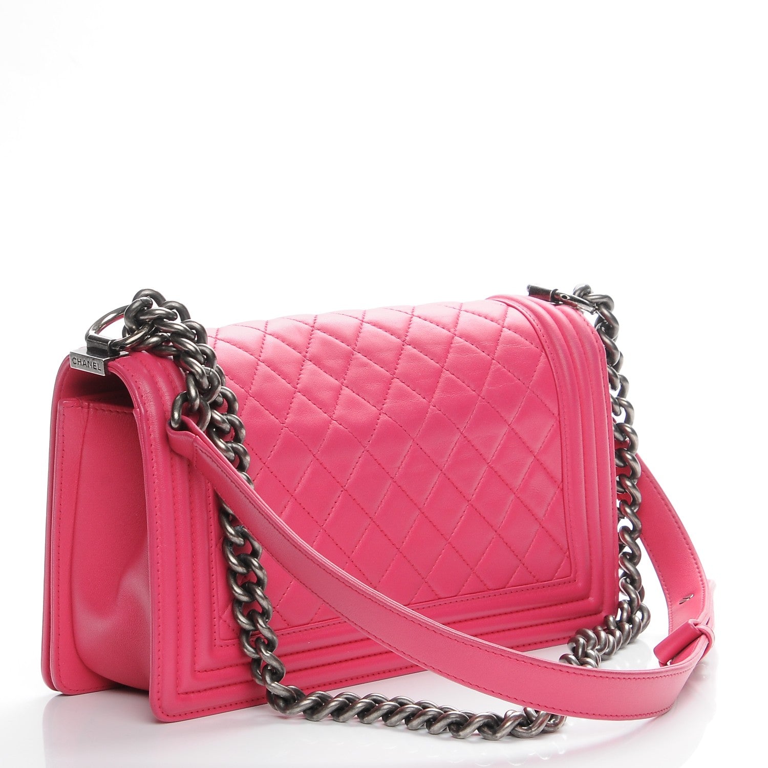 Chanel Lambskin Quilted Medium Boy Flap Pink 3 of 7
