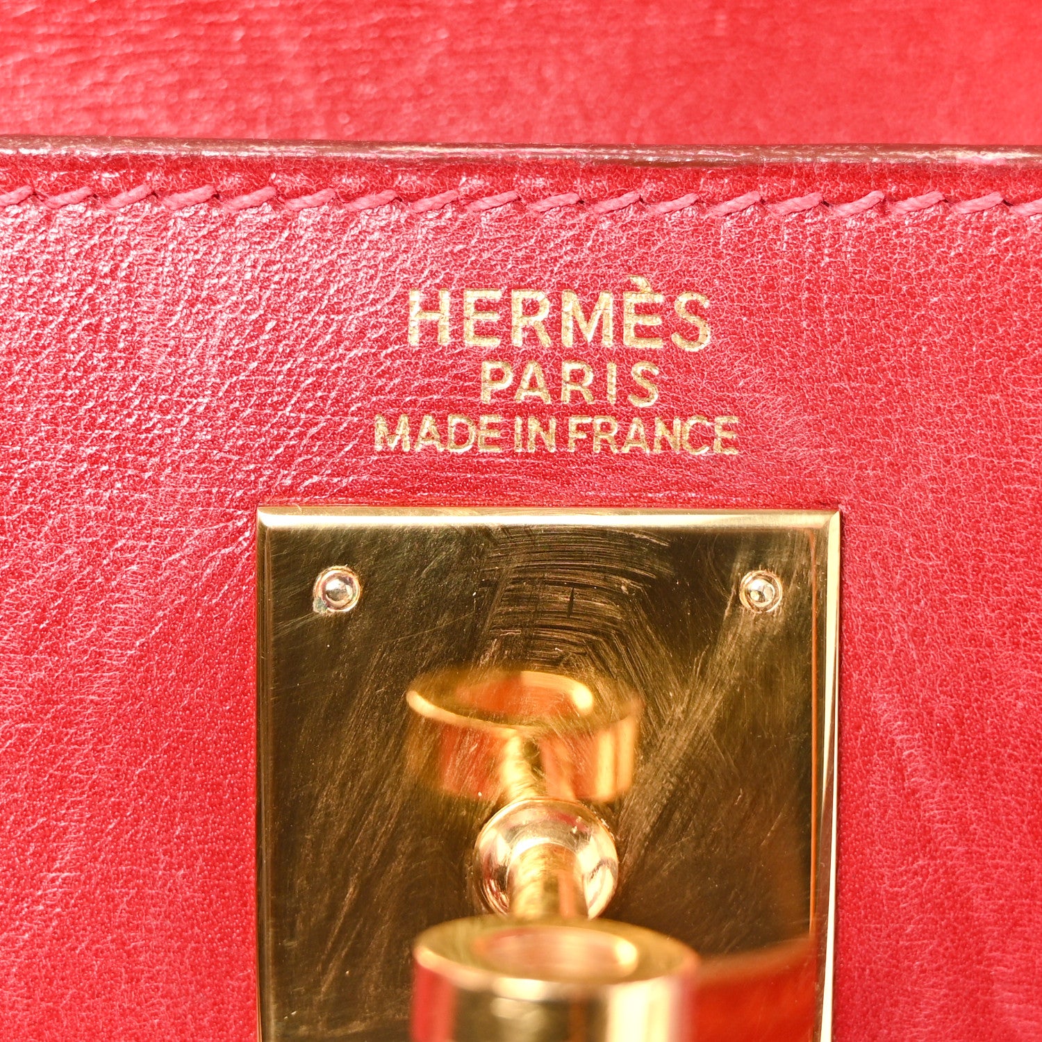 Hermes Box Kelly Retourne 32 Rouge Casaque 6 of 16