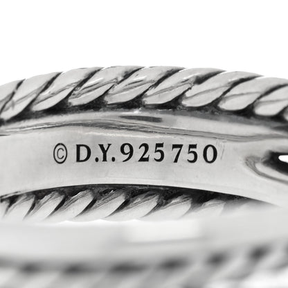 David Yurman Sterling Silver 18K Yellow Gold 6mm X Crossover Ring 53 6.25 4 of 4