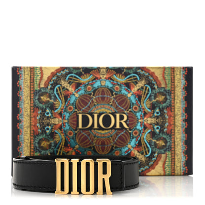 Christian Dior Calfskin D Fence Belt 75 30 Black 8 of 8