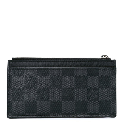 Louis Vuitton Damier Graphite Taiga Coin Card Holder 1 of 5