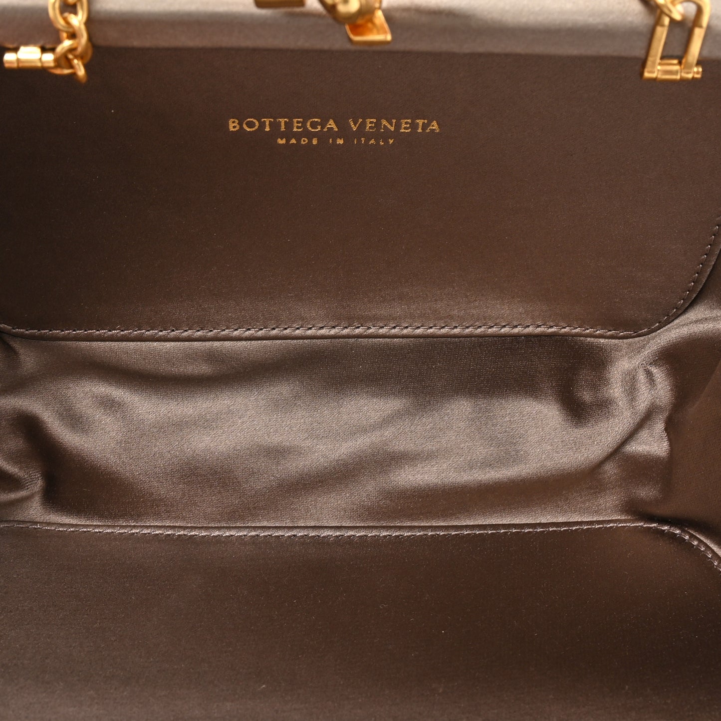 Satin Ayers Intrecciato Chain Knot Clutch