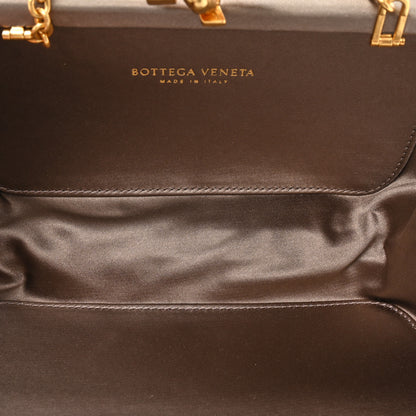 Bottega Veneta Satin Ayers Intrecciato Chain Knot Clutch 5 of 8