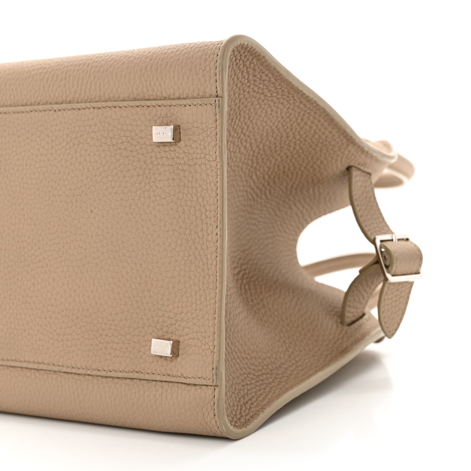 The Row Grained Calfskin Soft Margaux 10 Bag Dark Taupe 9 of 9