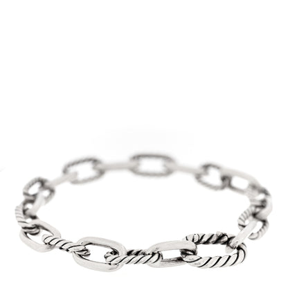 David Yurman Sterling Silver 8.5mm DY Madison Link Chain Bracelet 2 of 3