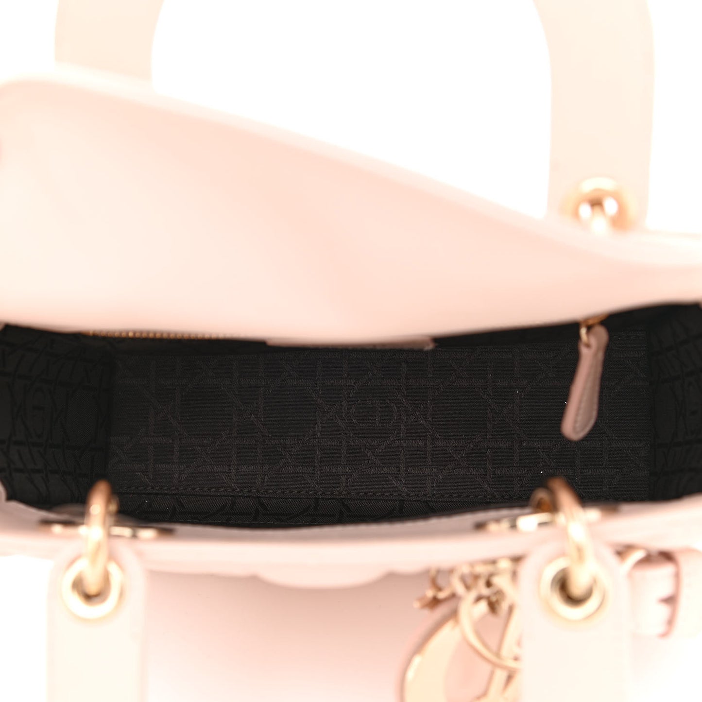 Lambskin Cannage Small Lucky Badges My Lady Dior Pink