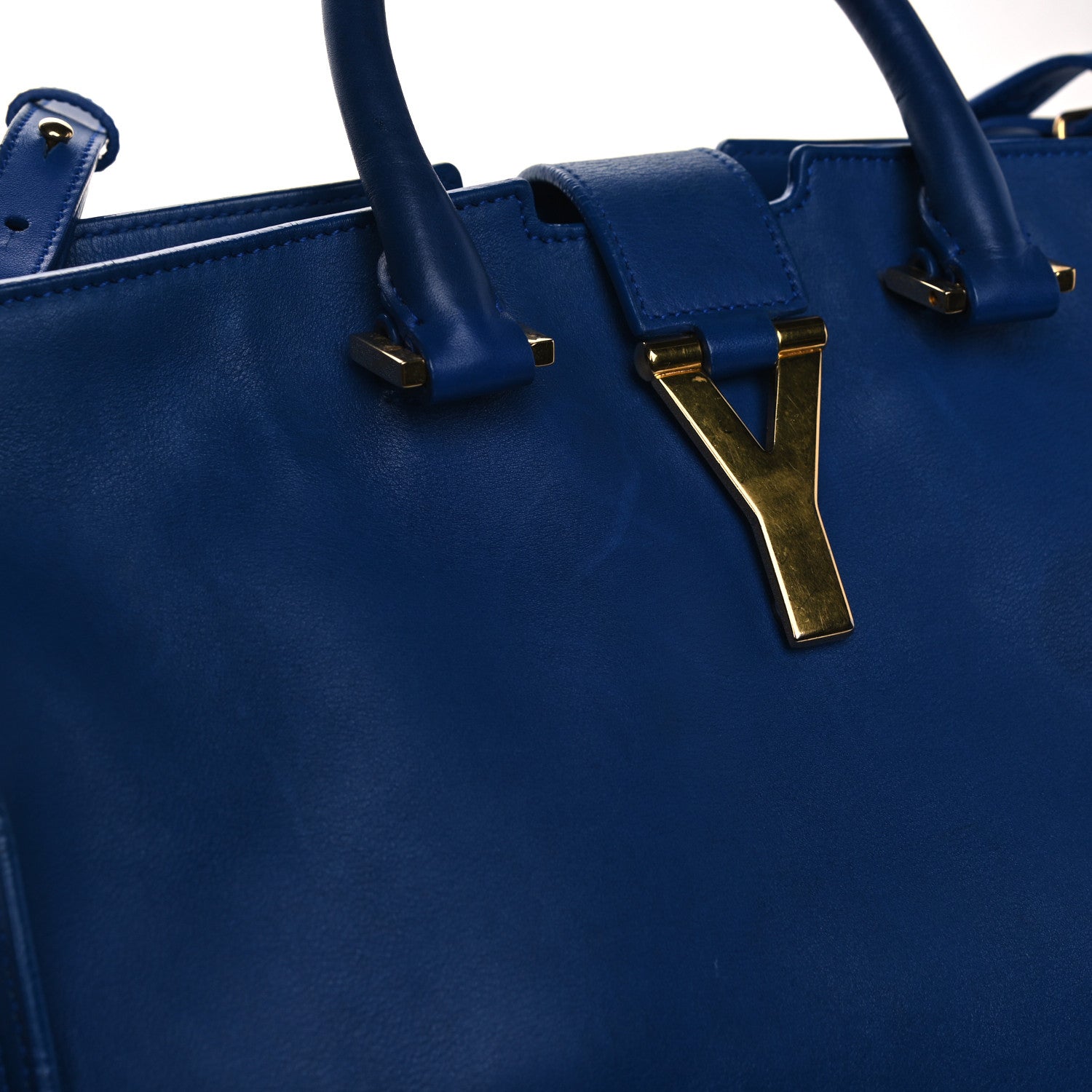 Saint Laurent Calfskin Small Classic Y Cabas Royal Blue 12 of 22