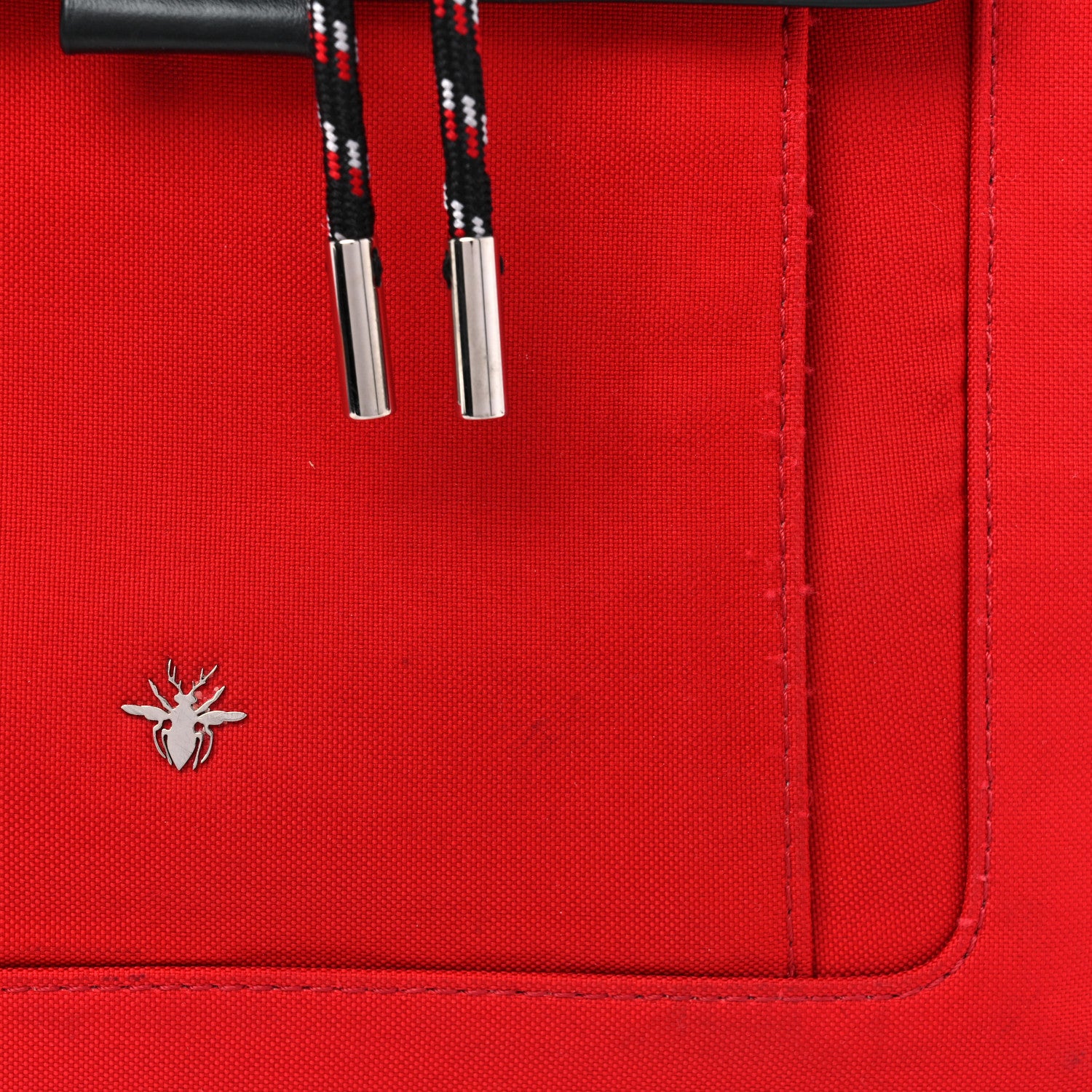 Christian Dior Calfskin Nylon Motion Backpack Red Black 13 of 13