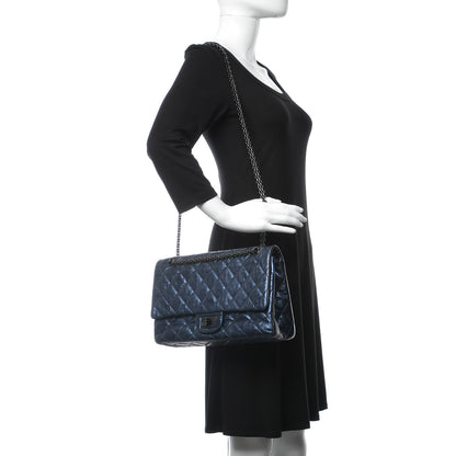 Chanel Metallic Aged Calfskin 2.55 Reissue Flap 227 Blue 2 of 11