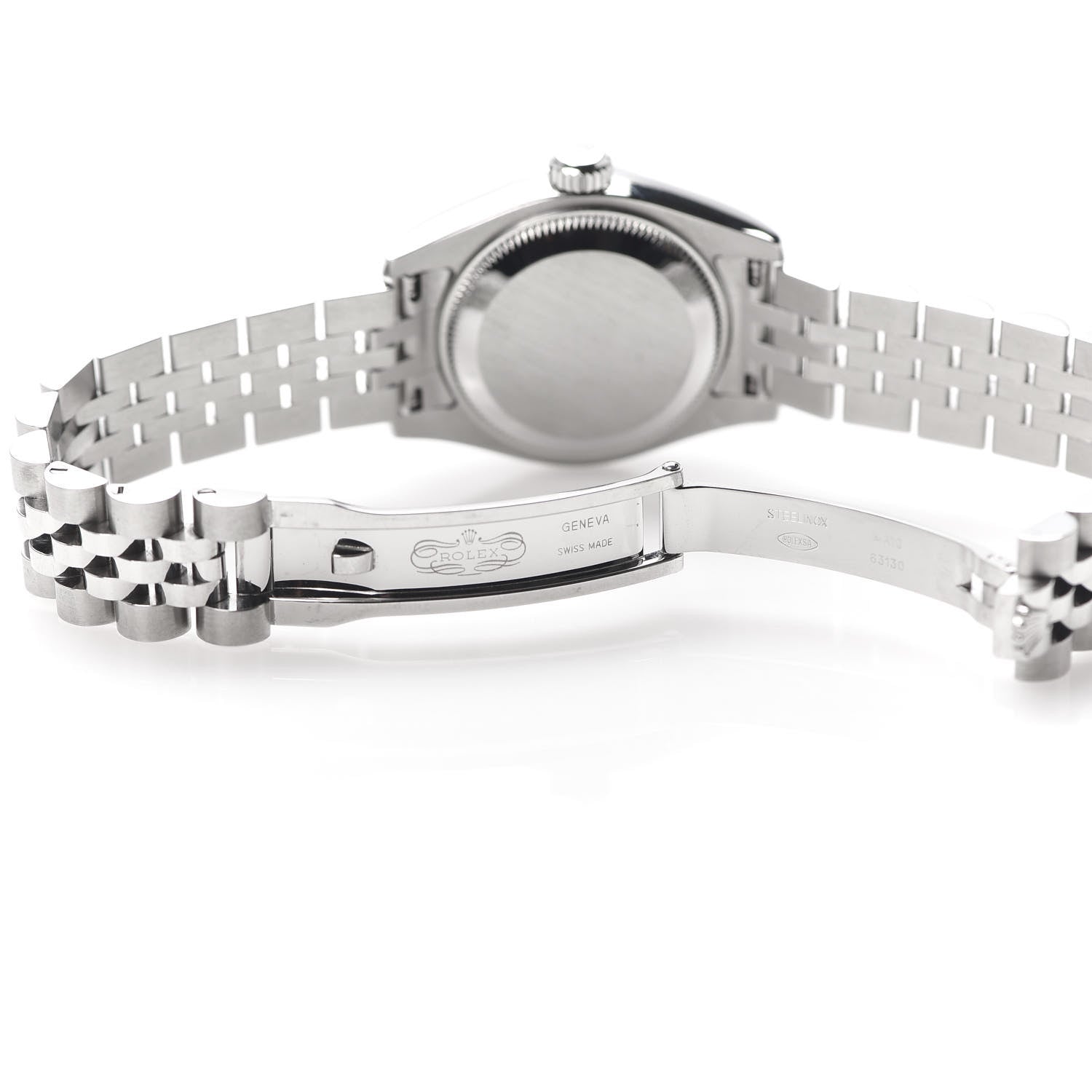 Rolex Stainless Steel 18K White Gold 26mm Oyster Perpetual Datejust Watch White Roman 179174 6 of 6