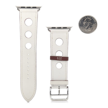 Hermes 42mm Apple Watch Single Tour Rallye Band White 2 of 5