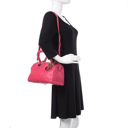 Christian Dior Lambskin Cannage Mini Granville Polochon Fuchsia 2 of 16