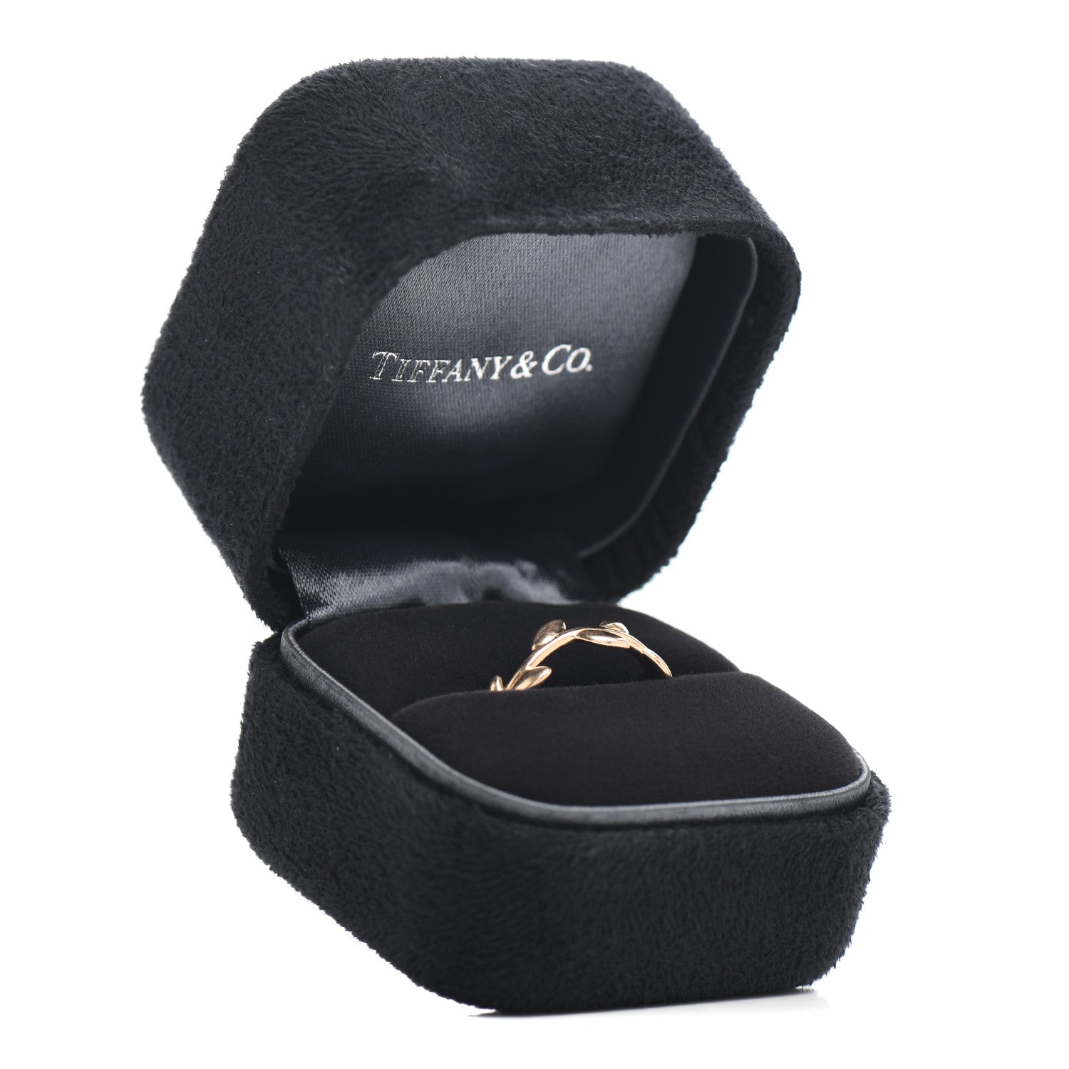 Tiffany 18K Rose Gold Narrow Paloma Picasso Olive Leaf Band Ring 54 7 5 of 5