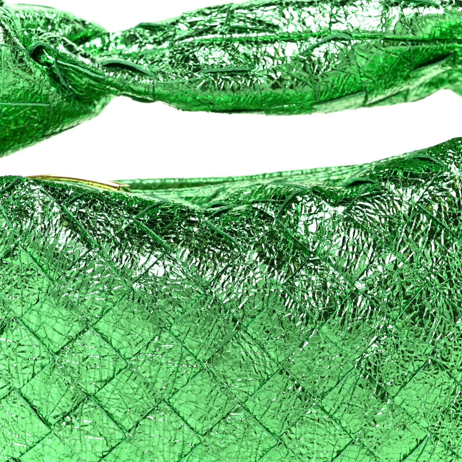 Bottega Veneta Metallic Nappa Intrecciato Mini Jodie Parakeet 9 of 11