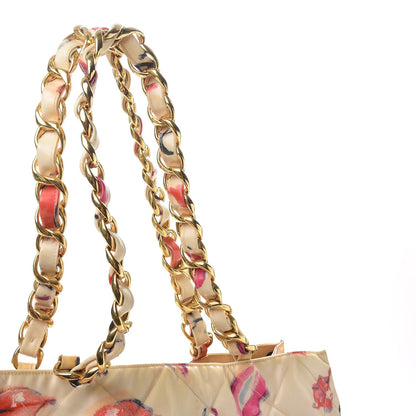 Chanel Coated Canvas Quilted Lips and Kisses Graffiti XL Tote Beige 16 of 18
