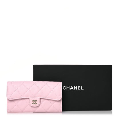 Chanel Caviar Quilted Medium Flap Wallet Light Pink 15 of 15