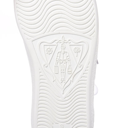 Gucci Miro Soft Calfskin Ayers Web Mens Ace Sneakers 8 White Blue 7 of 9