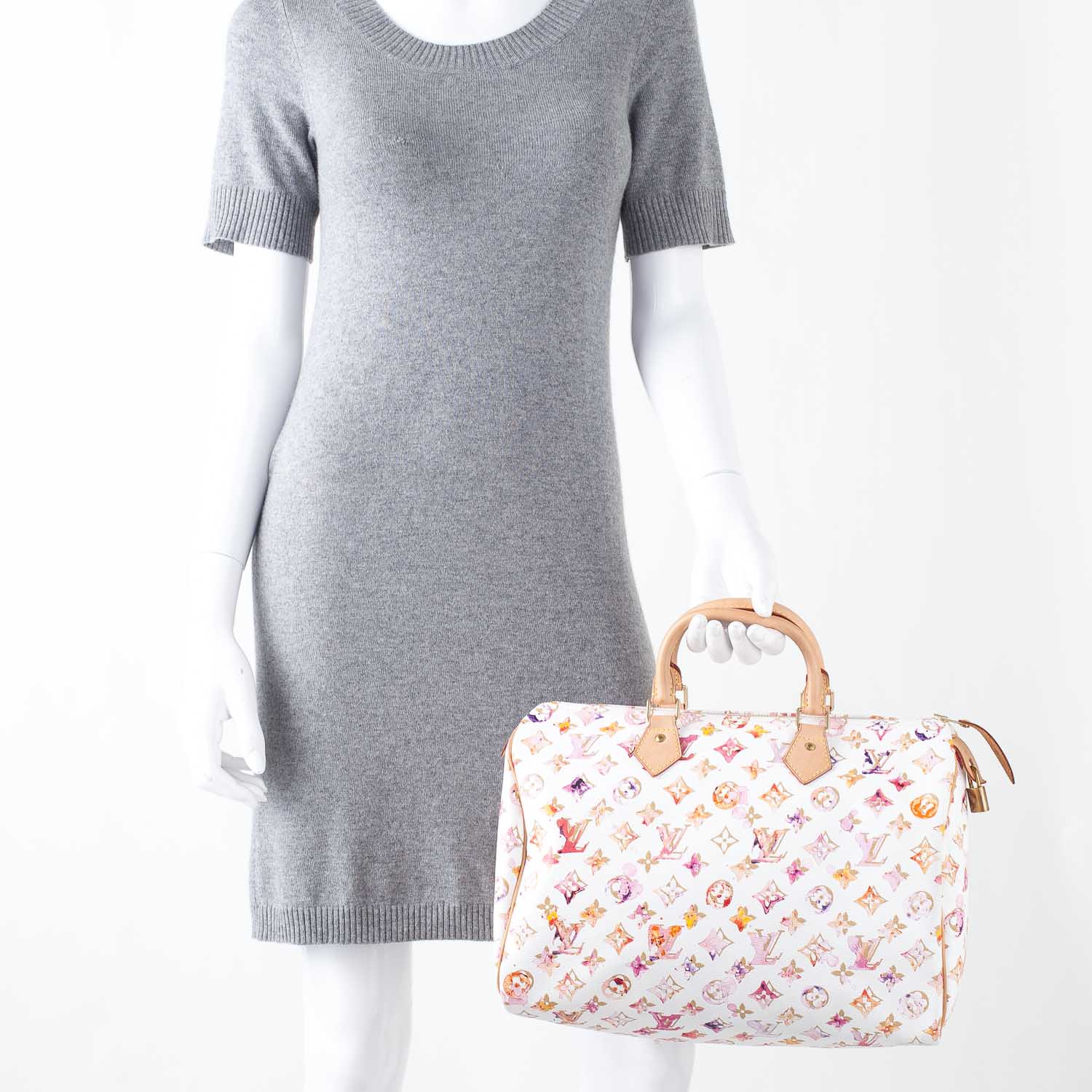 Louis Vuitton Watercolor Aquarelle Speedy 35 White 2 of 9