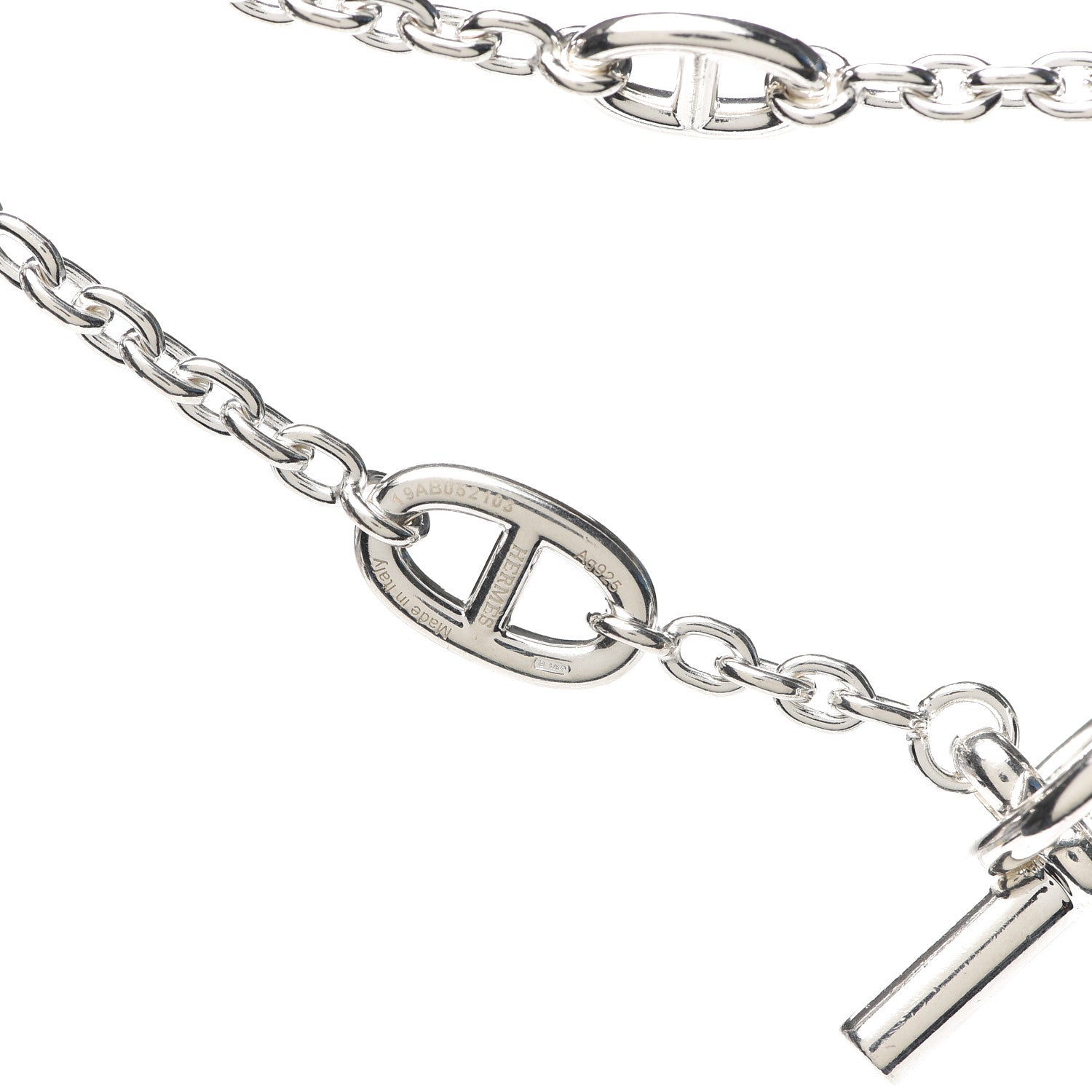 Hermes Sterling Silver Farandole Necklace 120 4 of 5