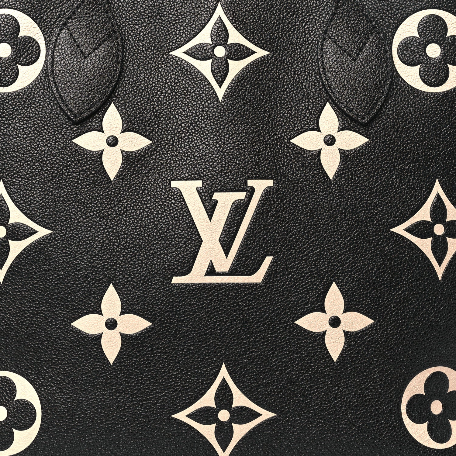 Louis Vuitton Empreinte Monogram Giant Neverfull MM Black Beige 8 of 11