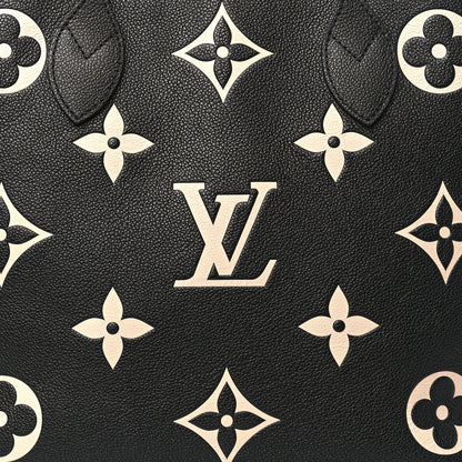 Louis Vuitton Empreinte Monogram Giant Neverfull MM Black Beige 8 of 11