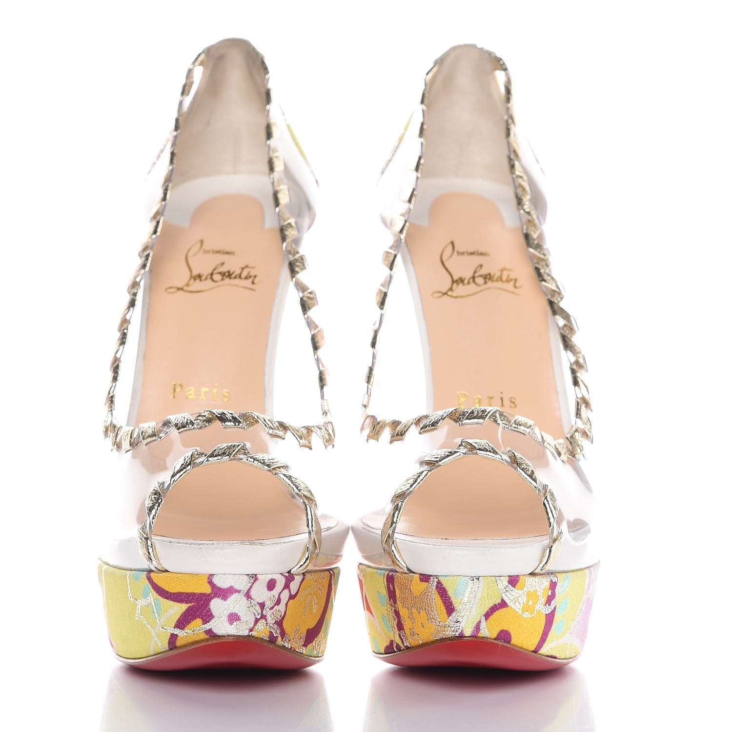 Christian Louboutin PVC Specchio Tissu Kyoto Fictoire 150 Platform Pumps 40 Multicolor 3 of 9