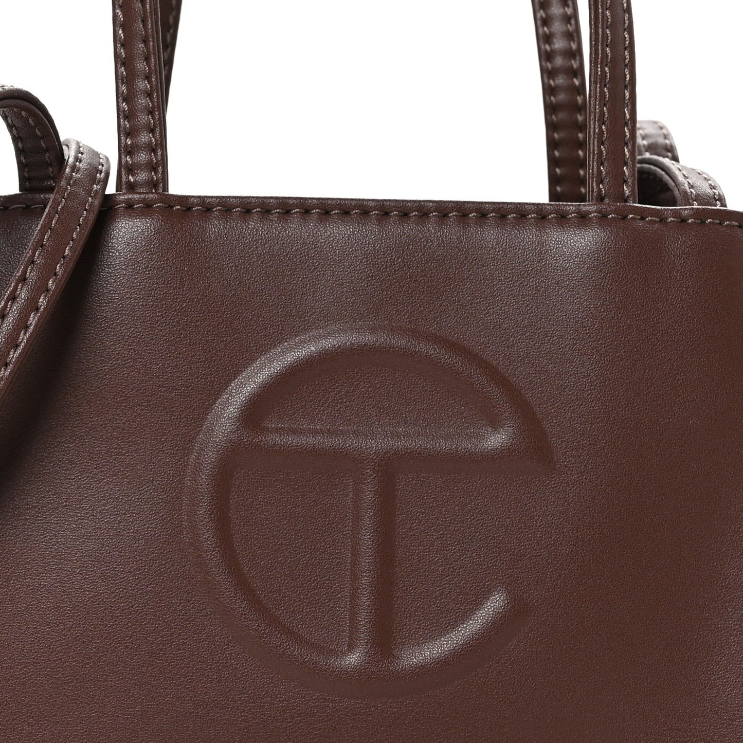 Vegan Leather Small Shopping Bag Chocolate