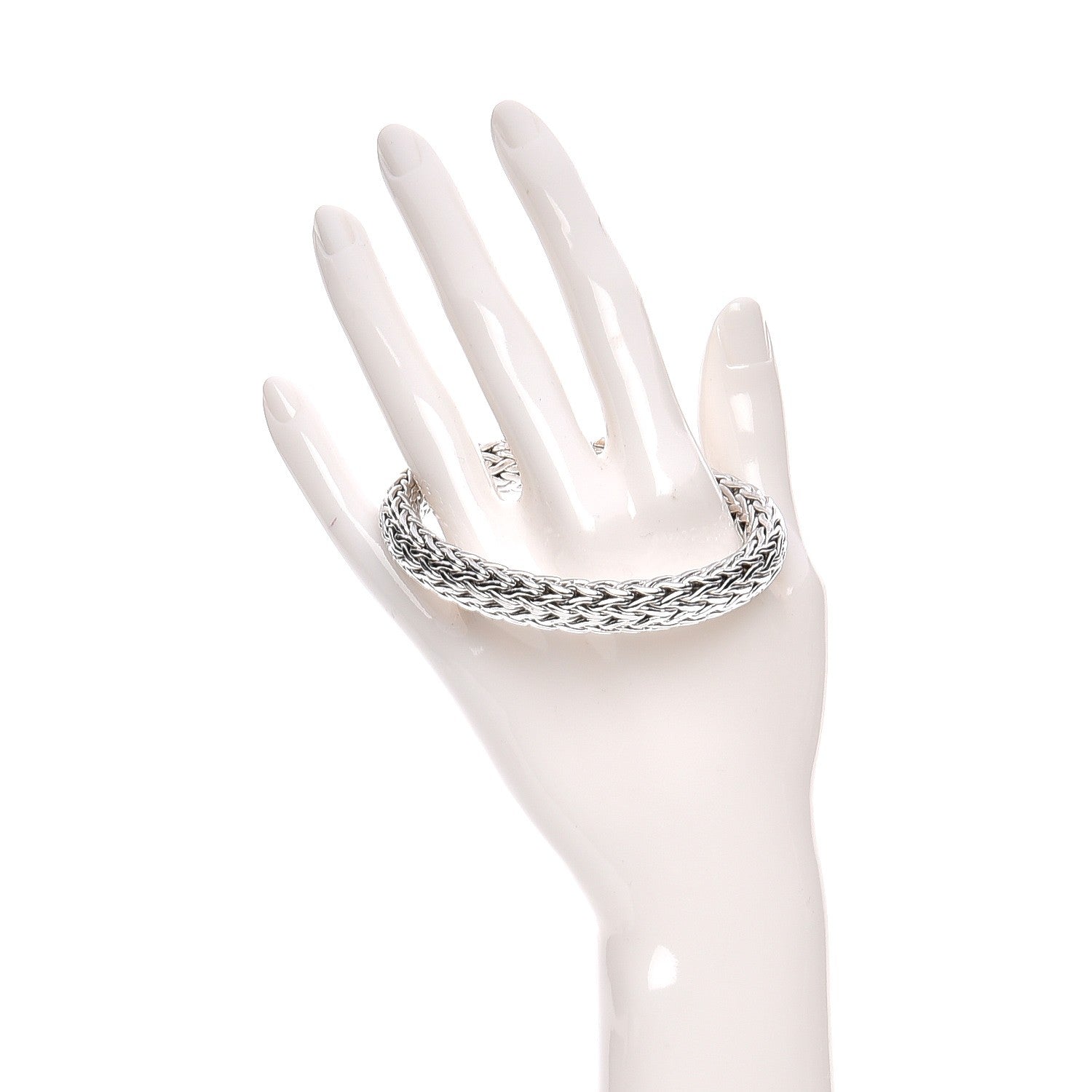 John Hardy Sterling Silver Diamond 11mm Classic Chain Bracelet 2 of 6