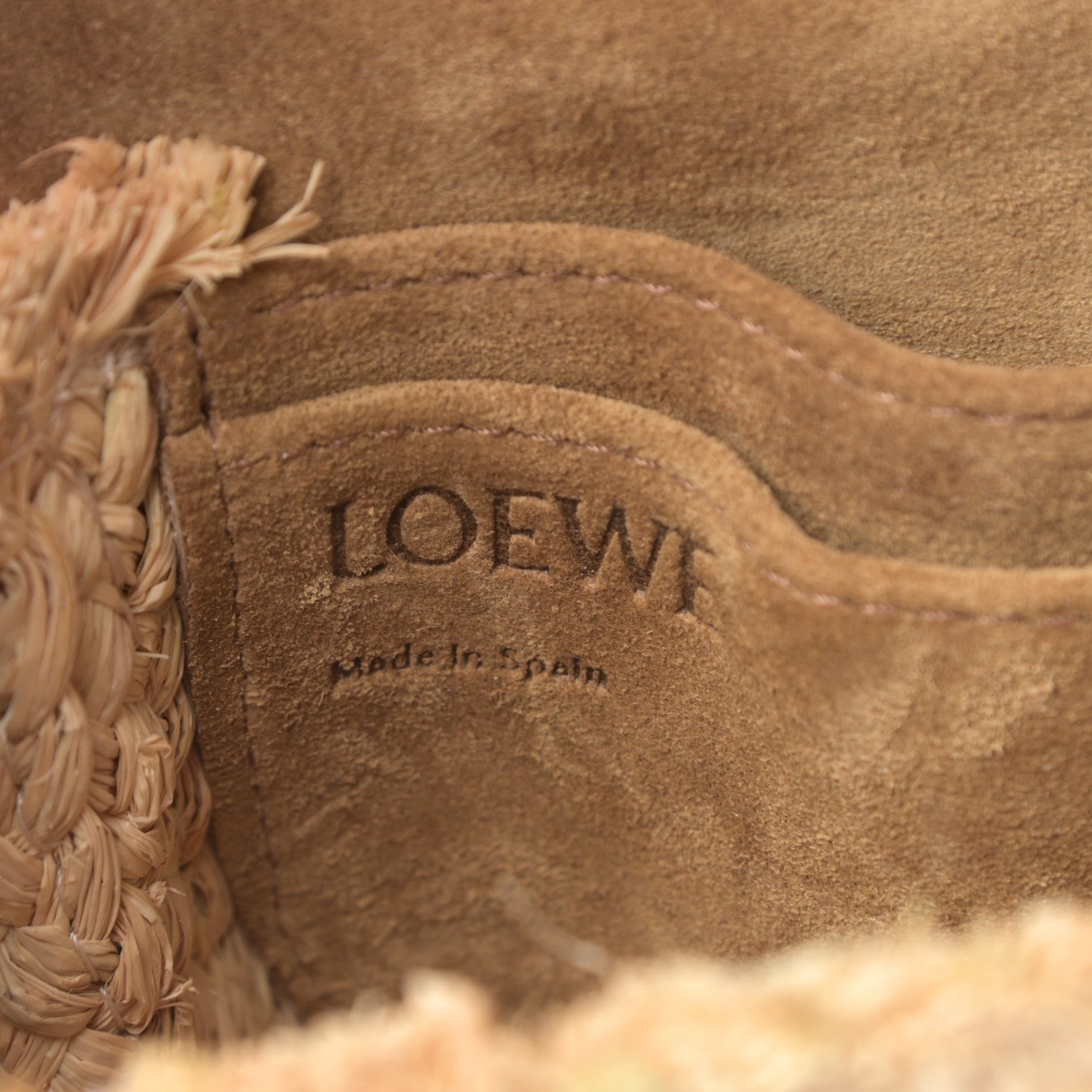 Loewe Calfskin Raffia Mini Gate Crossbody Bag Light Blue Natural 6 of 11