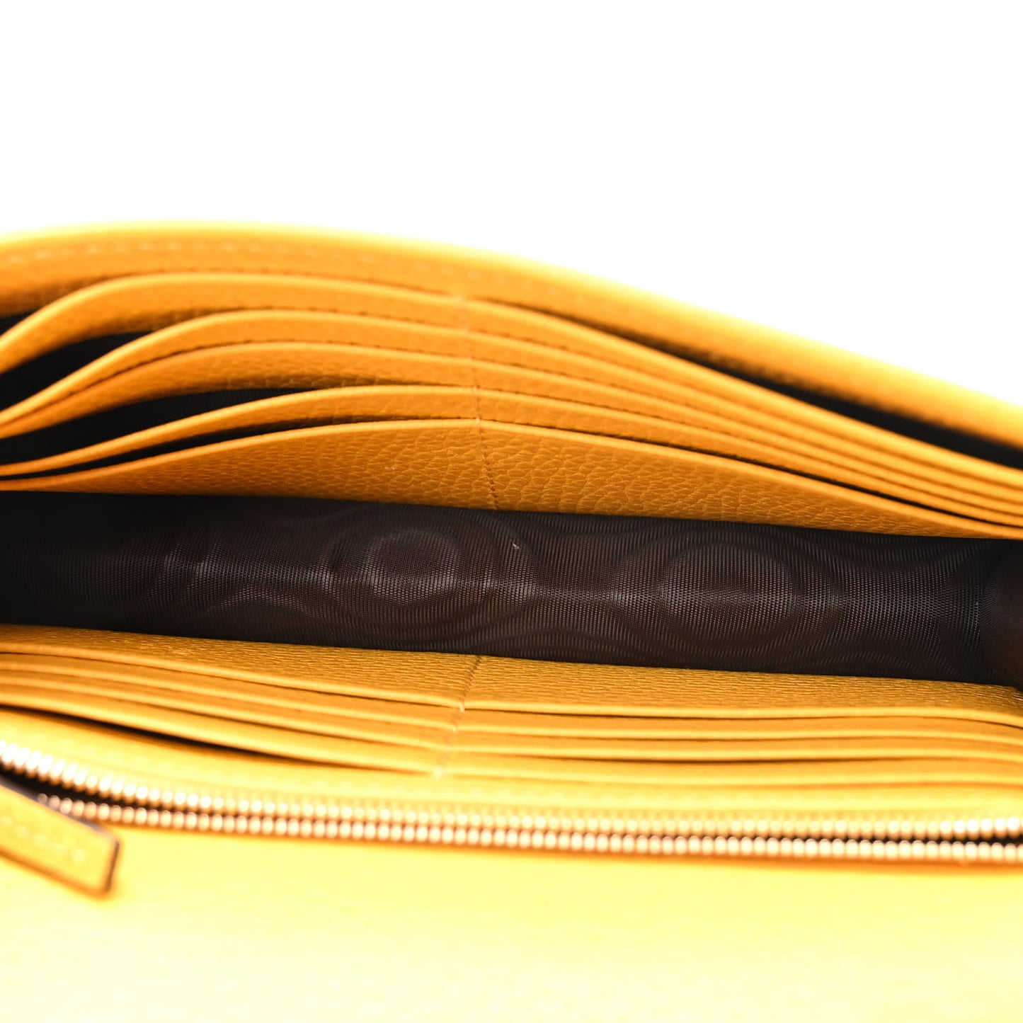 Dollar Calfskin Interlocking G Chain Wallet New Buttercup