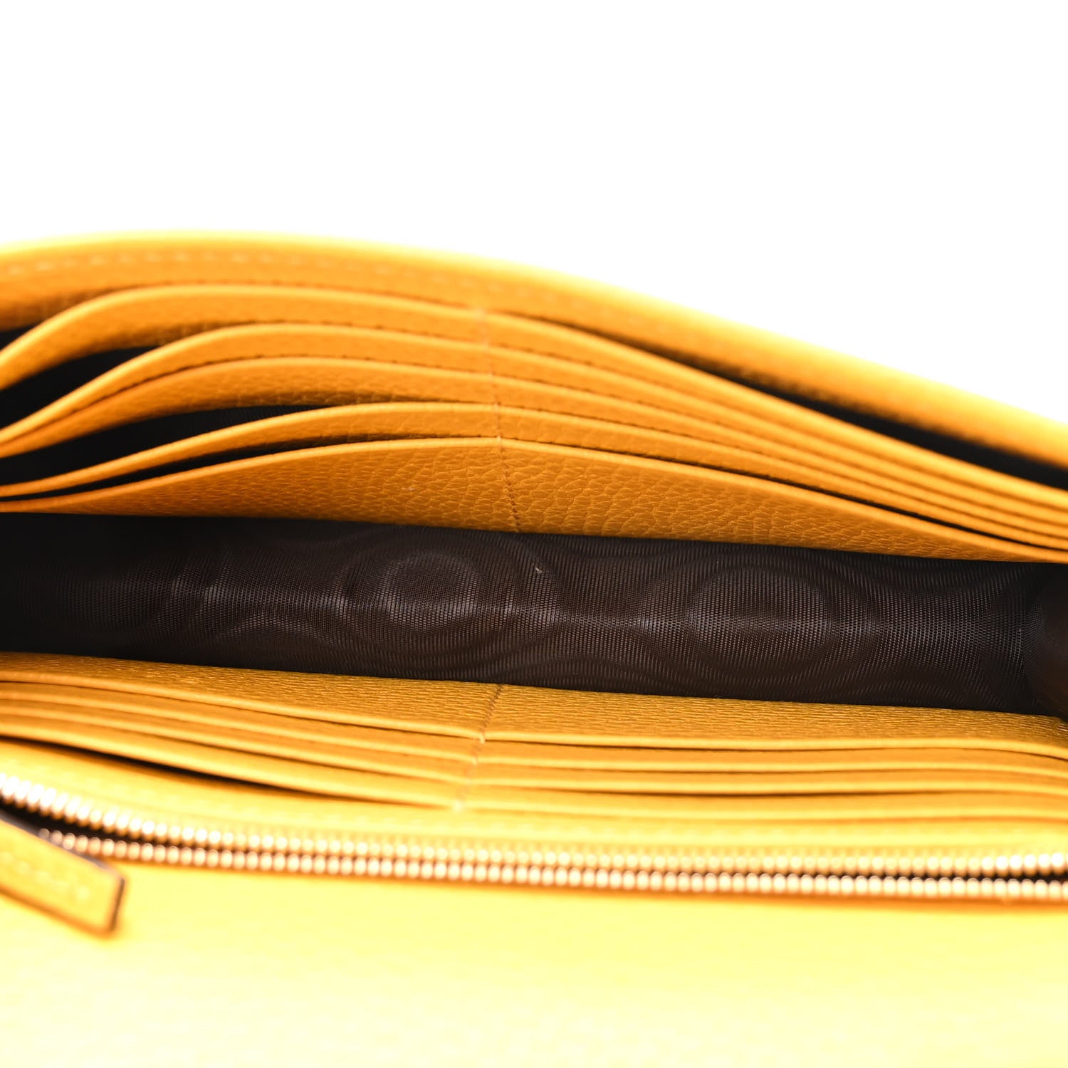 Gucci Dollar Calfskin Interlocking G Chain Wallet New Buttercup 5 of 11