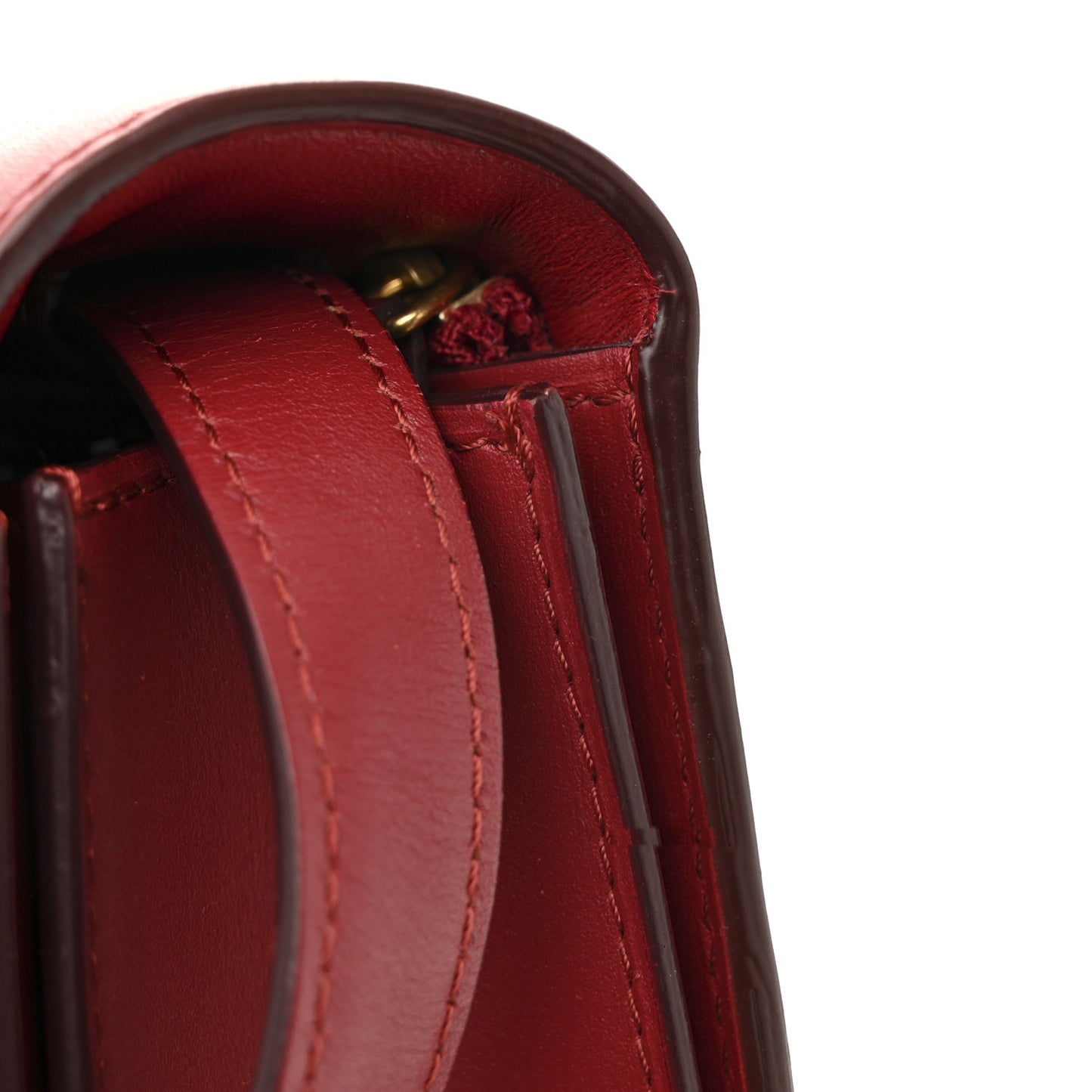 Box Calfskin Medium Classic Box Flap Bag Red