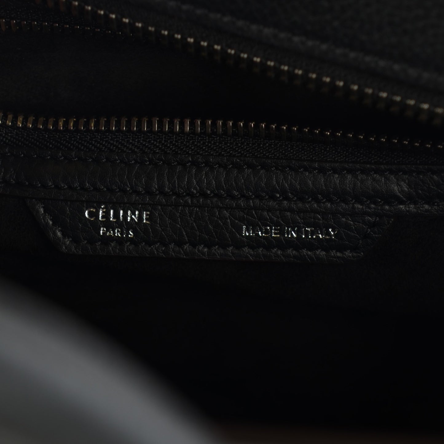 Drummed Calfskin Micro Luggage Black