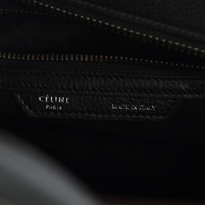 Celine Drummed Calfskin Micro Luggage Black 5 of 7