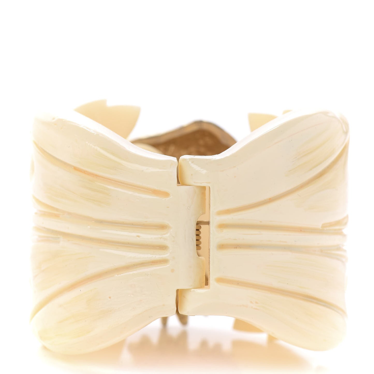 Metal Resin Rajah Leaf Bracelet White