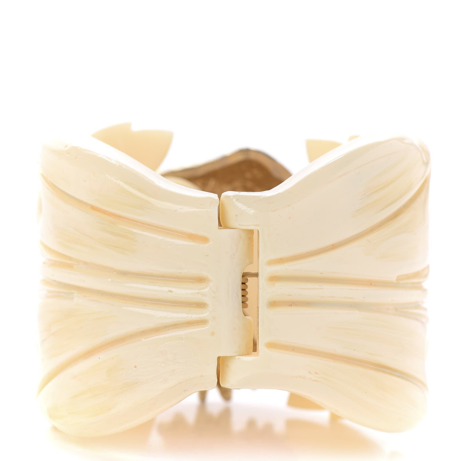 Gucci Metal Resin Rajah Leaf Bracelet White 3 of 4