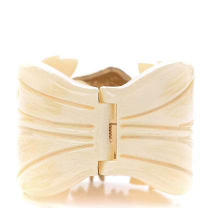 Gucci Metal Resin Rajah Leaf Bracelet White 3 of 4