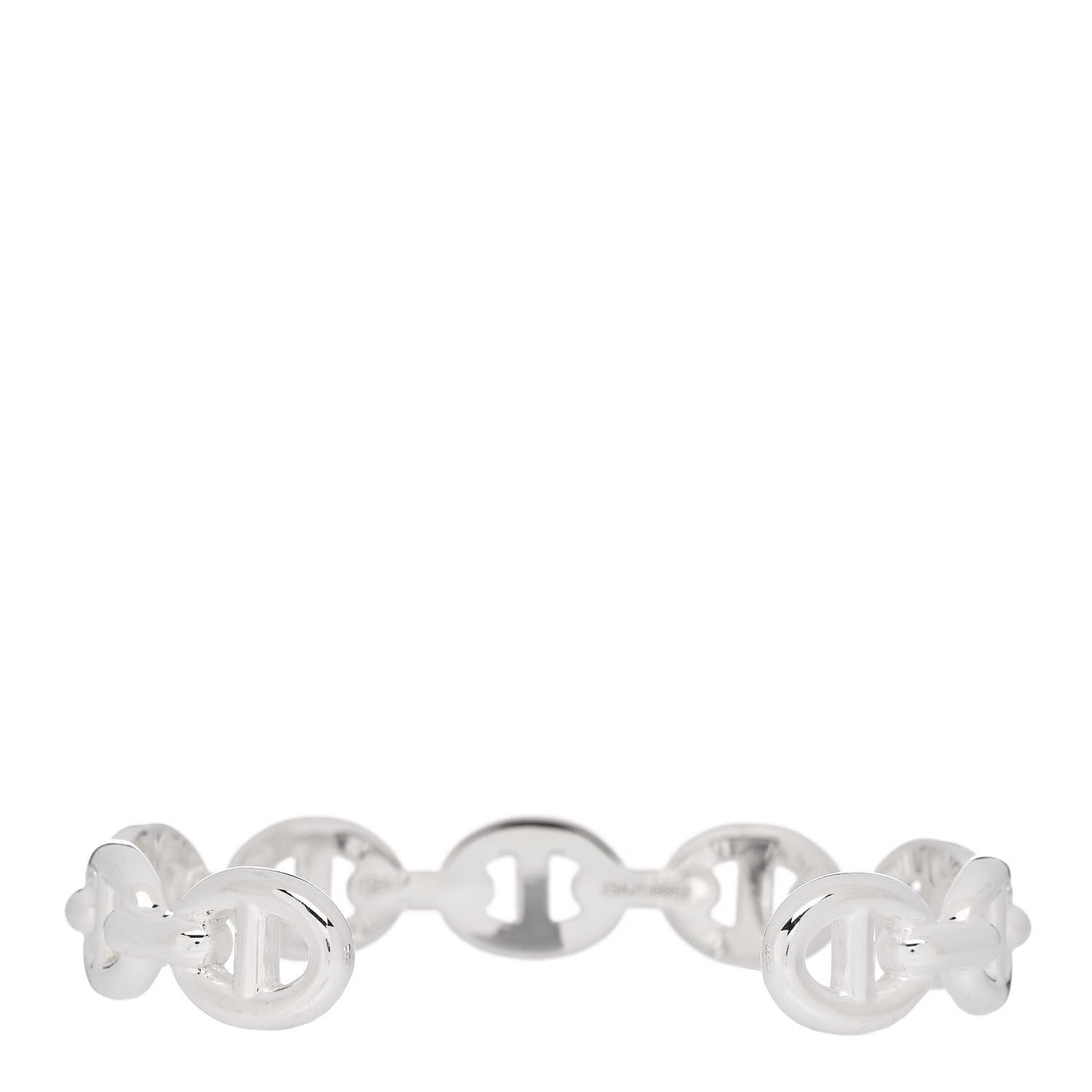 Sterling Silver MM Chaine d'Ancre Enchainee Cuff Bracelet ST