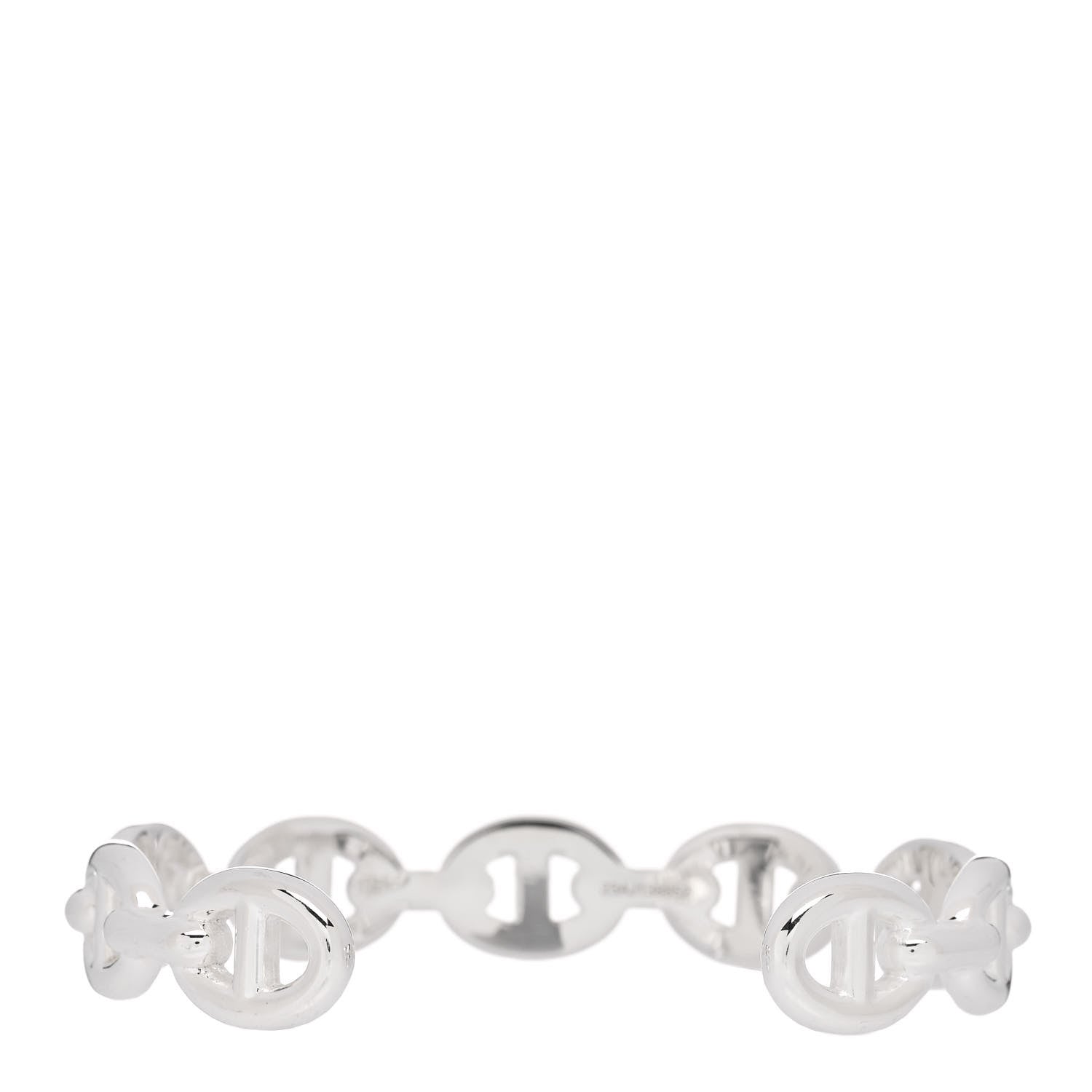 Hermes Sterling Silver MM Chaine d'Ancre Enchainee Cuff Bracelet ST 2 of 5