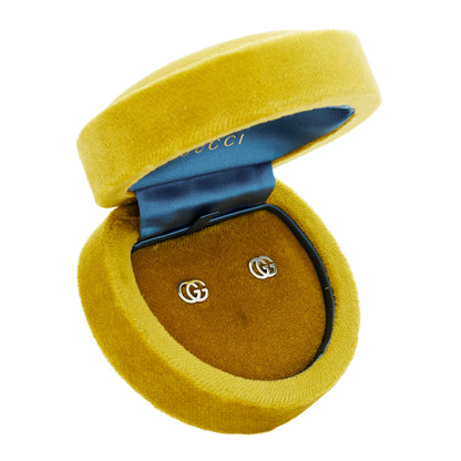 Gucci 18K White Gold GG Tissue Stud Earrings 6 of 6