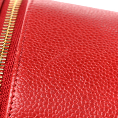 Chanel Caviar Vanity Cosmetic Case Red 13 of 14