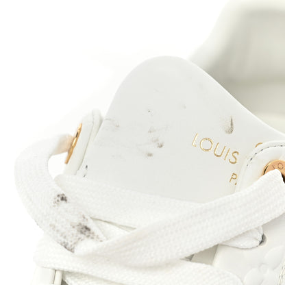 Louis Vuitton Lambskin Embossed Monogram Time Out Sneakers 38 White 11 of 11