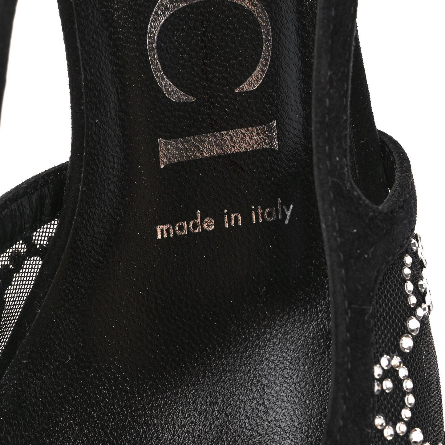 Tela Retino Kid Scamosciato Crystal GG Monogram Square G 35mm Slingback Pumps 37 Black